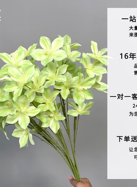3头百合3D打印紫色婚庆婚礼布置