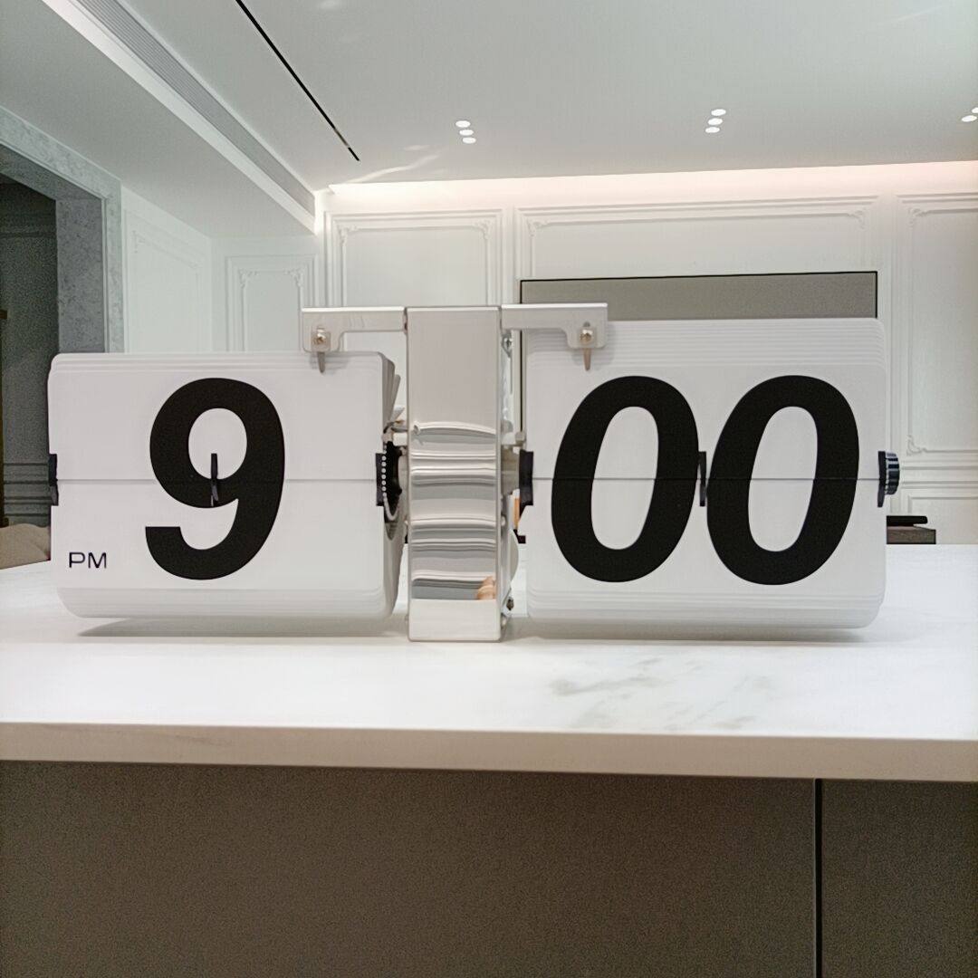 欧式钟表复古机械自动翻页钟客厅创意钟大号座钟挂钟个性时钟包邮,淘宝优惠券,粉丝福利购,淘宝优惠卷