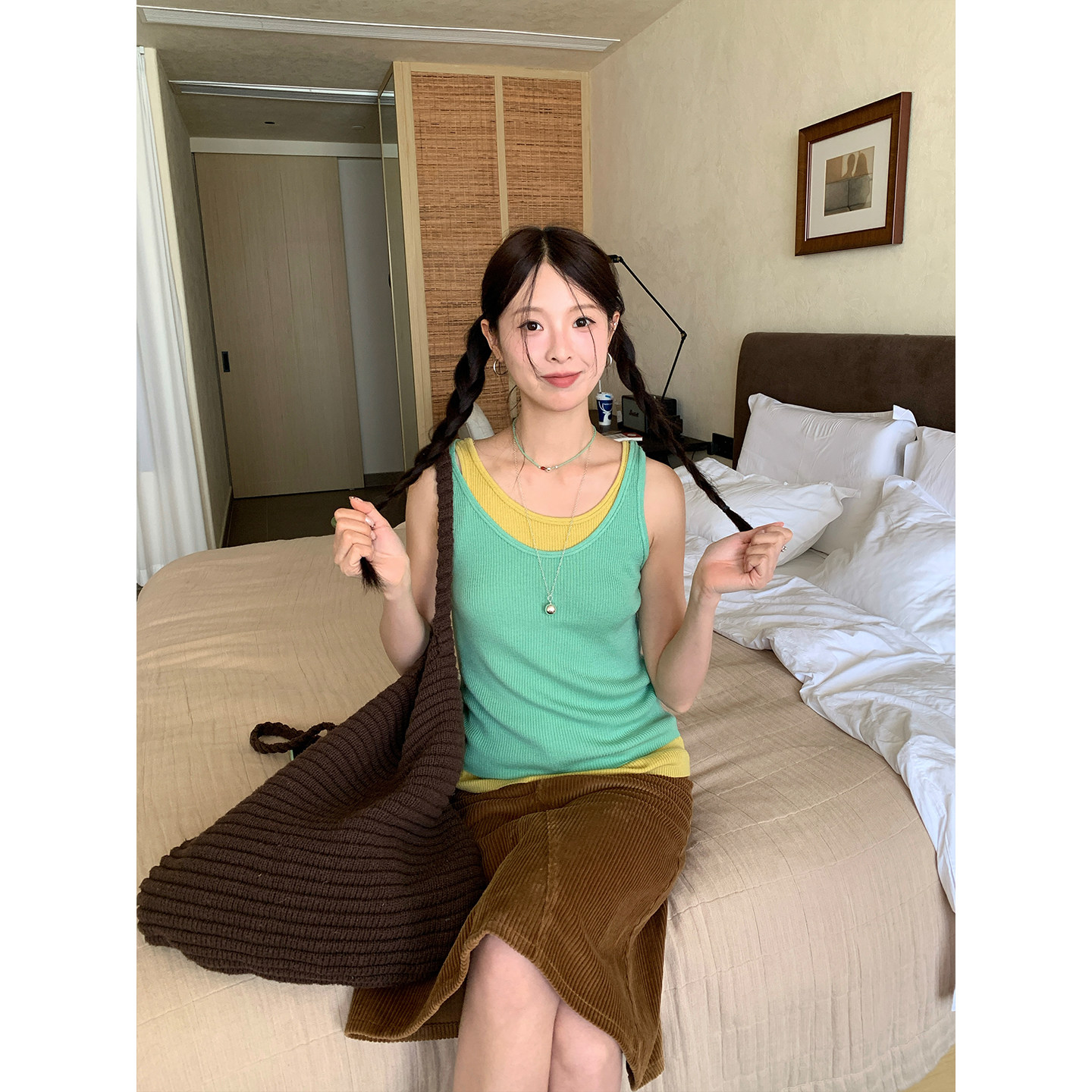 CCKOK2026早春新品春季羊毛混纺纯色针织背心（可自由双色叠穿）,淘宝优惠券,粉丝福利购,淘宝优惠卷