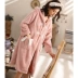 Mới mùa thu và mùa đông nhung đồ ngủ nhung phụ nữ dày ngọt ngào dễ thương áo choàng flannel áo ngủ phụ nữ ấm áp dịch vụ nhà - Night Robe