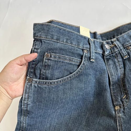 现货12oz.美国正品威格wrangler纯棉中腰宽松直筒牛仔裤31000ga - 图1