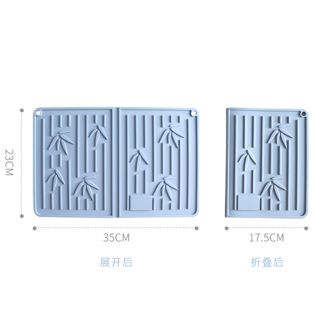食品级硅胶沥水垫厨房收纳多功能置物架厨房碗碟茶杯沥干垫隔热垫 - 图2