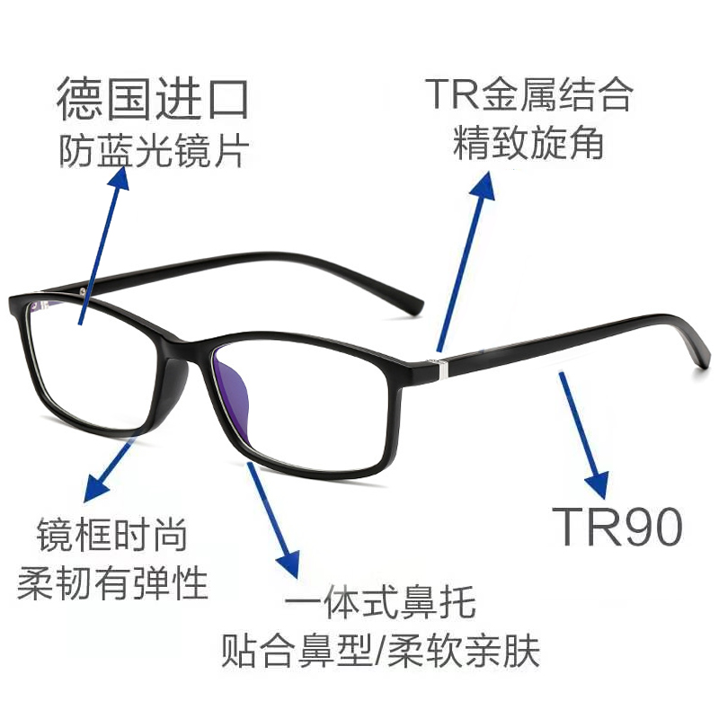 德国进口防蓝光老花镜男女超轻高清护眼防辐射高档正品老花眼镜 - 图1