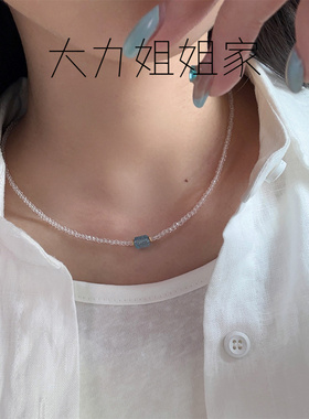 春夏新款白水晶手串轻奢简