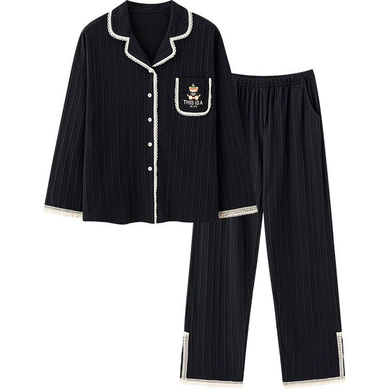 思莉太太情侣春秋款女纯棉长袖睡衣 思莉太太睡衣/家居服套装