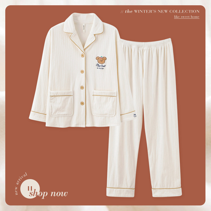 思莉太太情侣睡衣冬季海岛绒 思莉太太睡衣/家居服套装