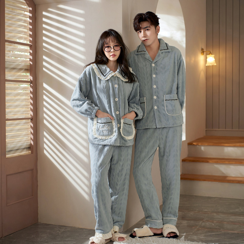 思莉太太情侣冬季女珊瑚绒睡衣 思莉太太睡衣/家居服套装