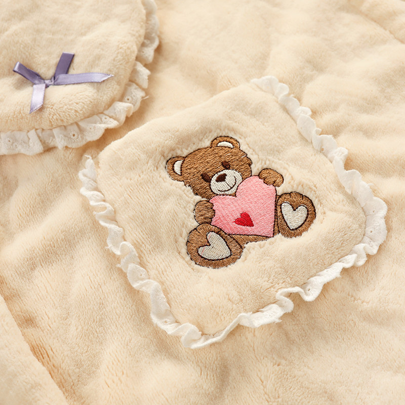 思莉太太女冬珊瑚绒可爱冬季睡衣 思莉太太睡衣/家居服套装