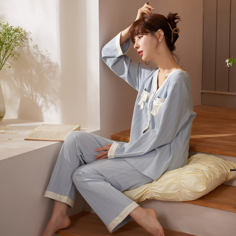 思莉太太春秋款纯棉2021年新款睡衣 思莉太太睡衣/家居服套装