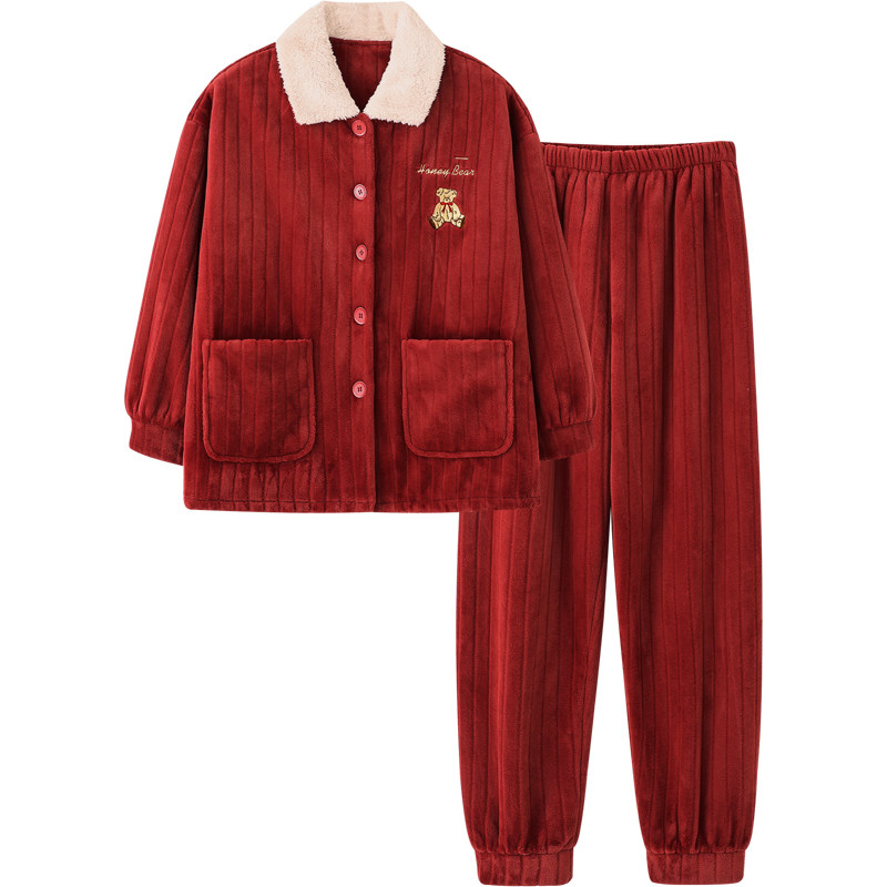 思莉太太情侣珊瑚绒女睡衣 思莉太太睡衣/家居服套装