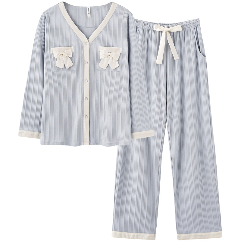 思莉太太春秋款纯棉2021年新款睡衣 思莉太太睡衣/家居服套装