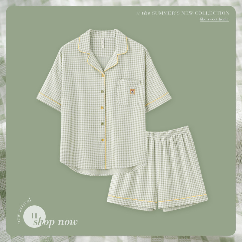 思莉太太情侣装夏季一男一清新睡衣 思莉太太睡衣/家居服套装