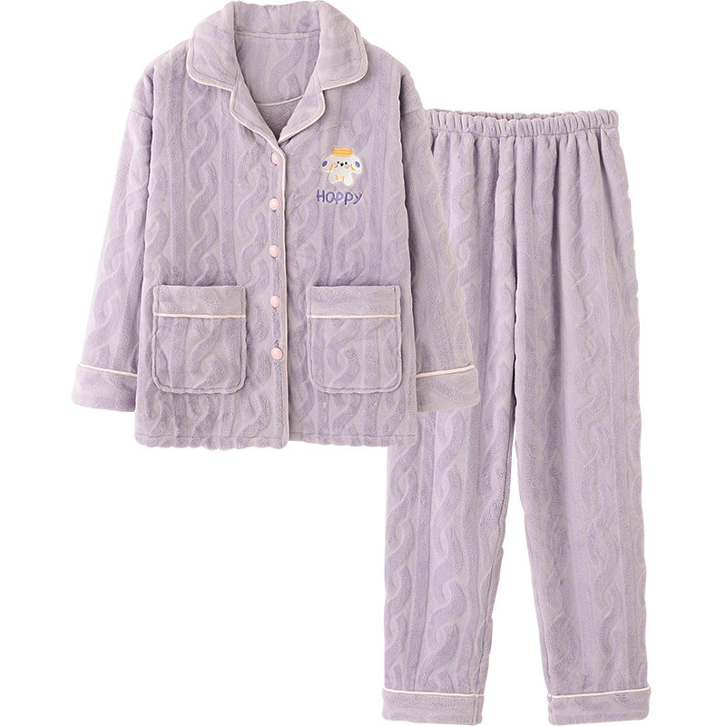 思莉太太冬季加绒冬款珊瑚绒睡衣 思莉太太睡衣/家居服套装