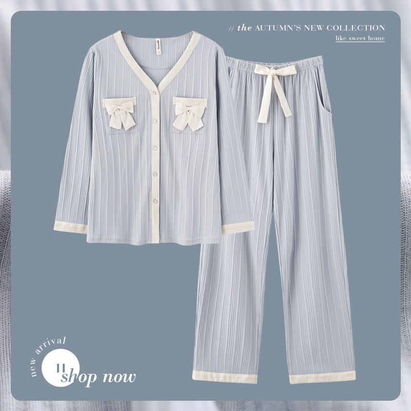 思莉太太春秋款纯棉2021年新款睡衣 思莉太太睡衣/家居服套装