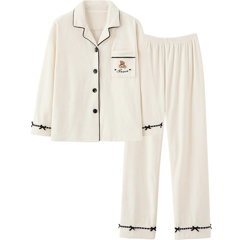 思莉太太情侣睡衣冬季海岛绒男薄绒 思莉太太睡衣/家居服套装