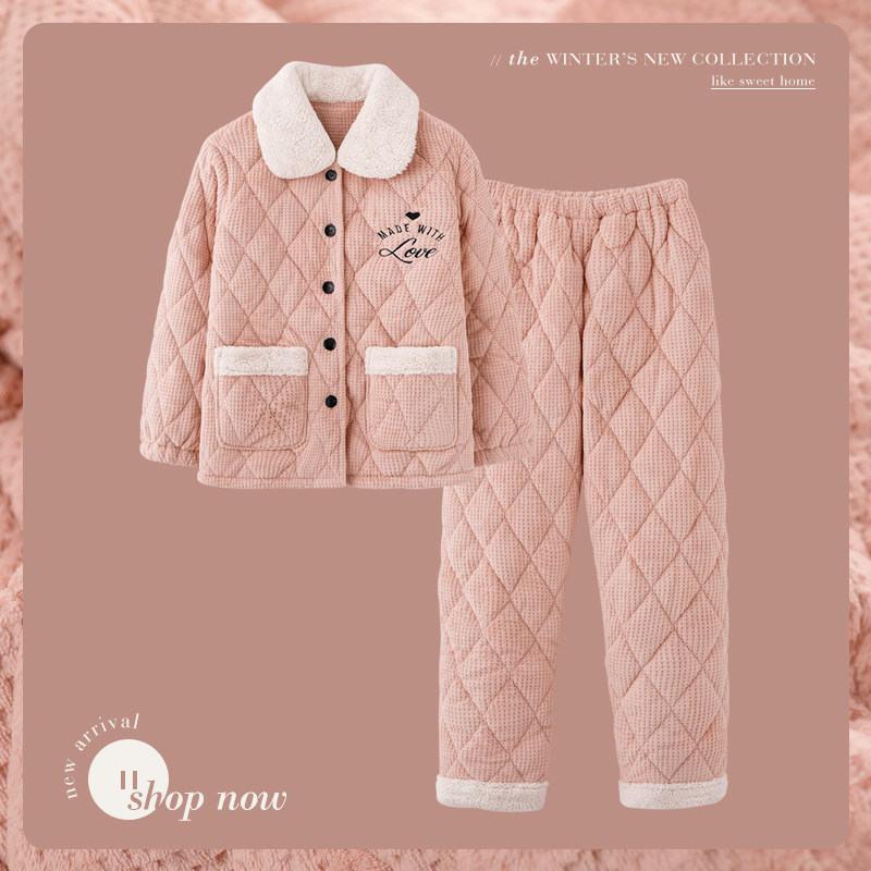 思莉太太情侣冬季加绒2021年睡衣 思莉太太睡衣/家居服套装