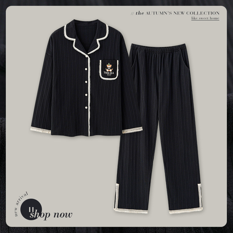 思莉太太情侣春秋款女纯棉长袖睡衣 思莉太太睡衣/家居服套装