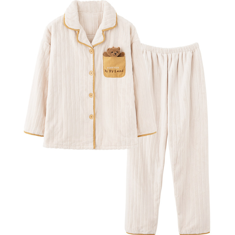 思莉太太情侣珊瑚绒女加绒睡衣 思莉太太睡衣/家居服套装