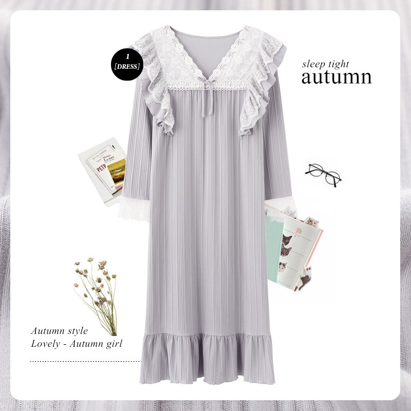 思莉太太纯棉长袖2021年新款睡裙 思莉太太睡裙