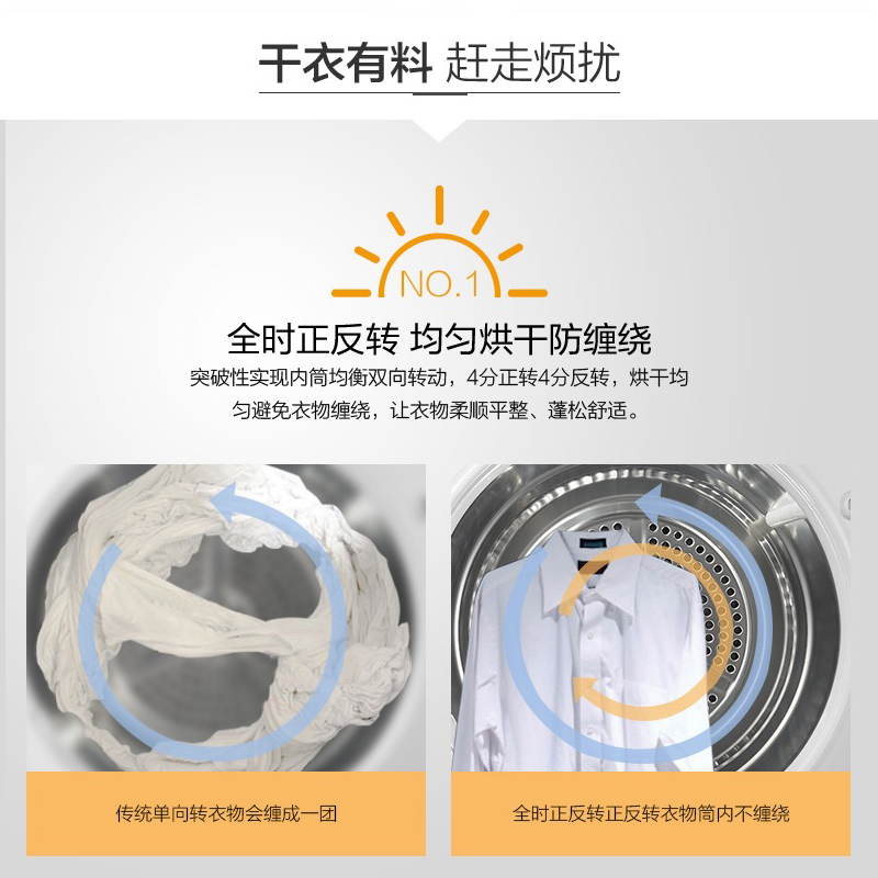Haier Commander 7kg Clothing Automatic Tumble Dryer Household Small Clothes Dryer Quick Drying Air Drying Single Dryer