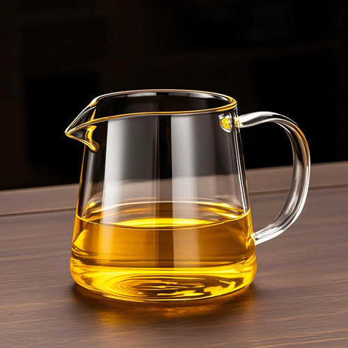 高档加厚公道杯过滤分茶器耐高温玻璃一体公杯茶漏套装茶具配件 - 图0