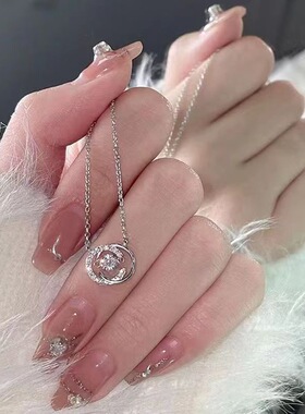 韩版锆石跳动的心吊坠项链女款