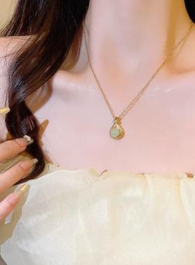 新款国风潮轻奢设计感福袋锁骨链