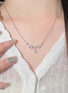 时尚麦穗项链甜美锆石锁骨链饰品