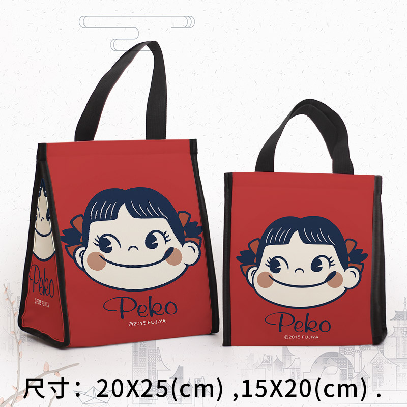 Milky 明治娃娃 牛奶妹 不二家 手提便当袋饭盒袋保温餐盒带饭包 - 图3