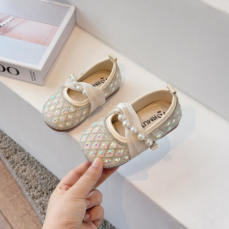 女童公主皮鞋水晶鞋2026春秋新款儿童鞋子宝宝软底女孩单鞋豆豆鞋,淘宝优惠券,粉丝福利购,淘宝优惠卷