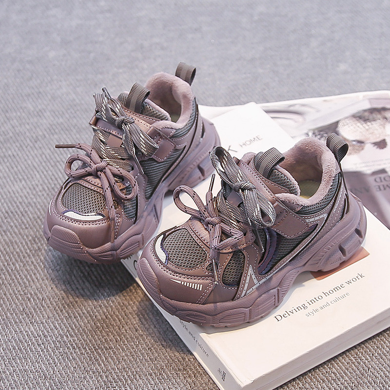 儿童厚底复古老爹鞋男女童加绒防滑运动鞋子秋冬新款大童休闲鞋子,淘宝优惠券,粉丝福利购,淘宝优惠卷