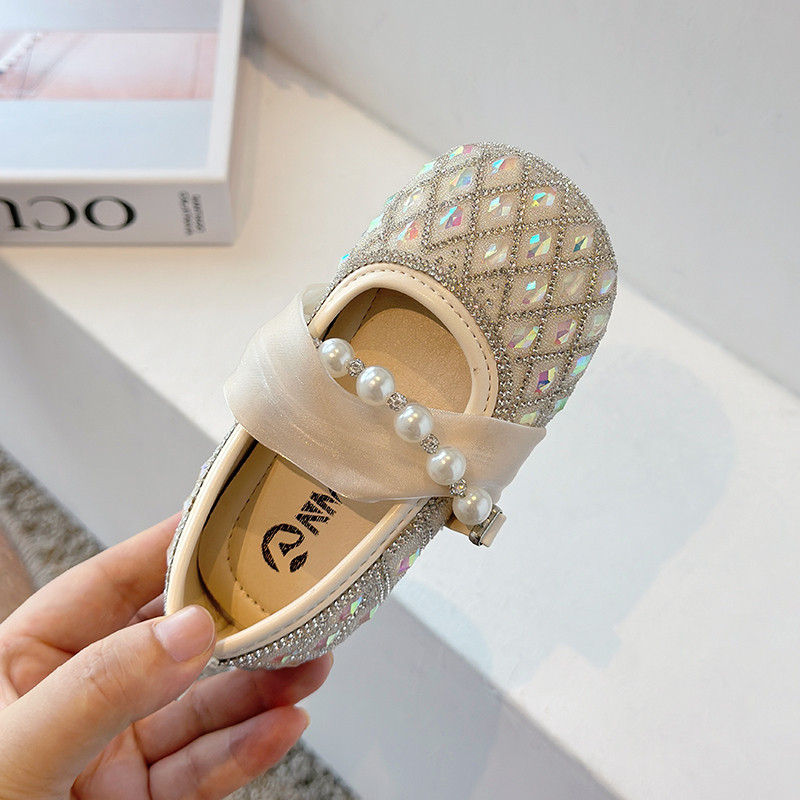 女童公主皮鞋水晶鞋2026春秋新款儿童鞋子宝宝软底女孩单鞋豆豆鞋,淘宝优惠券,粉丝福利购,淘宝优惠卷