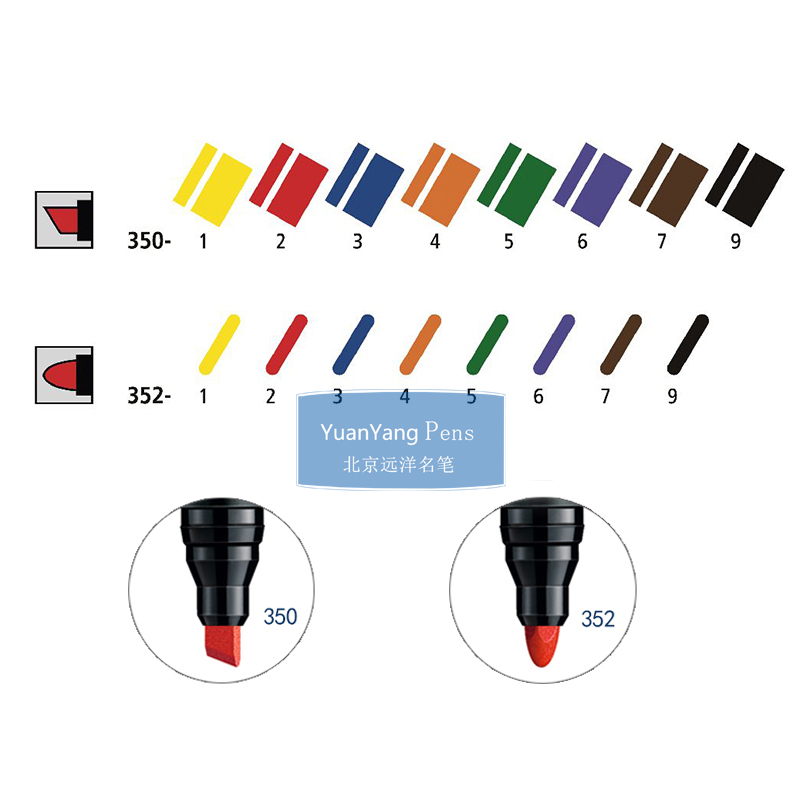 德国Lumocolor施德楼352 350防干防水型油性记号笔马克笔圆头方头 - 图0