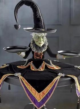 跨境万圣节女巫工作台摆件家居庭院设计装饰品设计艺术庭院户外