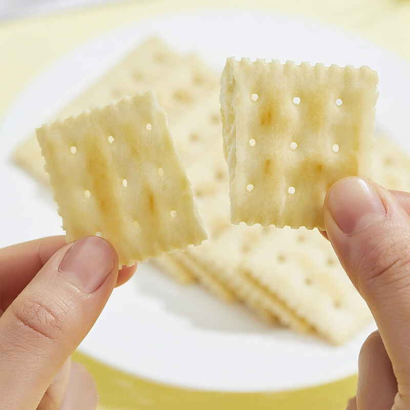 Aji海盐味苏打饼干1.5kg袋装 营养早餐饼干 办公室休闲零食 礼袋 - 图2