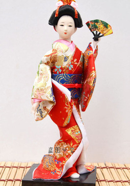 日本民俗艺妓人偶美陈和服娃娃