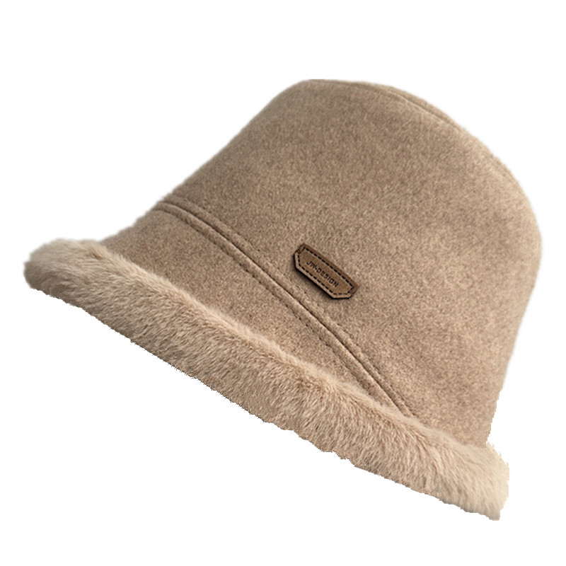 秋冬毛呢盆帽女加厚保暖渔夫帽显脸小水桶帽毛绒绒防寒冬帽素颜帽,淘宝优惠券,粉丝福利购,淘宝优惠卷