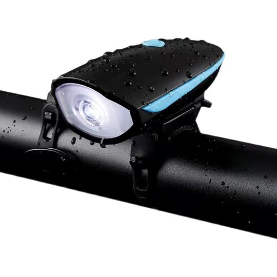 山地自行车夜行灯usb充电灯强光山地车灯单车户外灯电喇叭车前灯