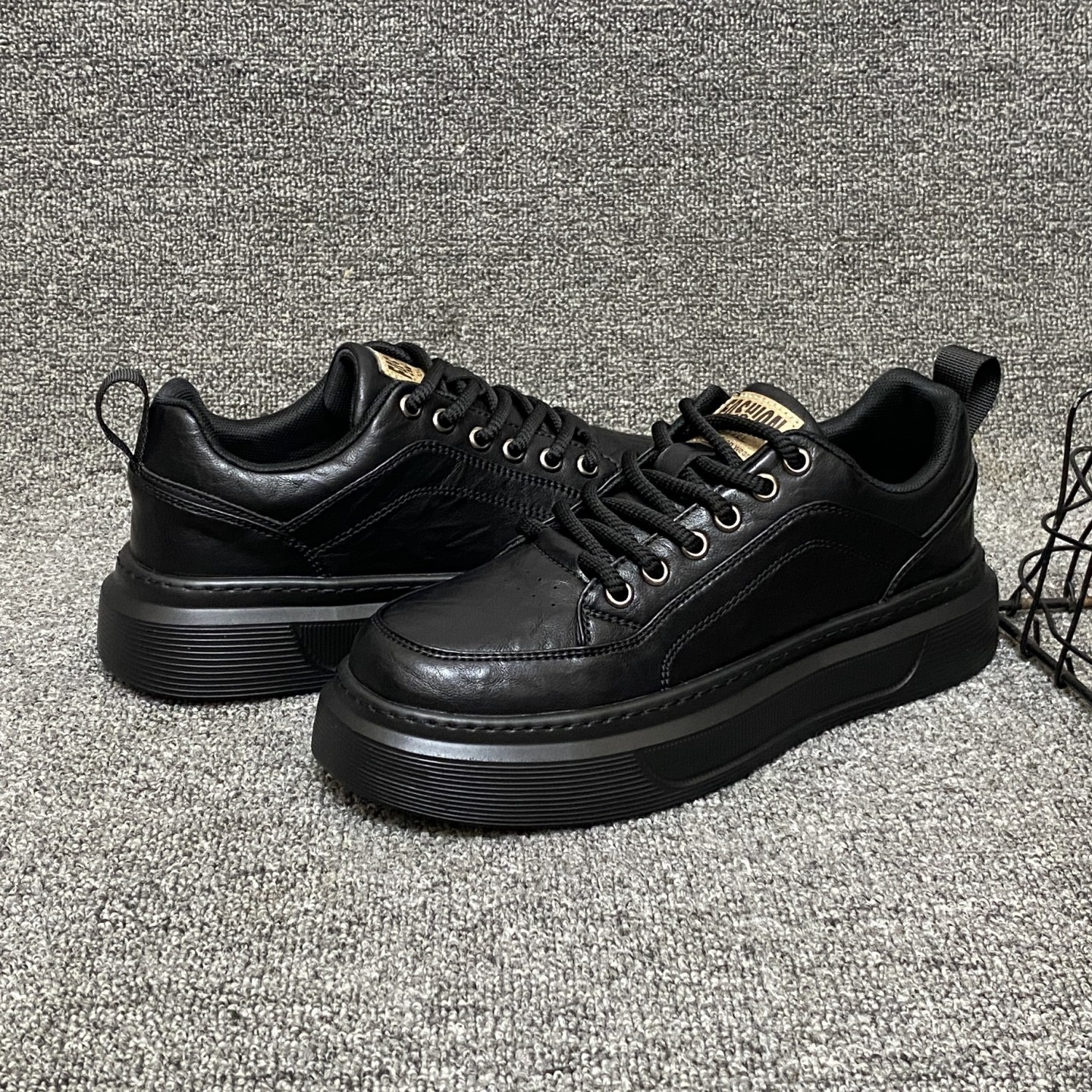 男鞋2025秋季新款百搭厚底板鞋英伦风马丁工装鞋简约商务休闲皮鞋,淘宝优惠券,粉丝福利购,淘宝优惠卷