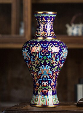 景德镇珐琅彩花瓶婚庆乔迁佳品