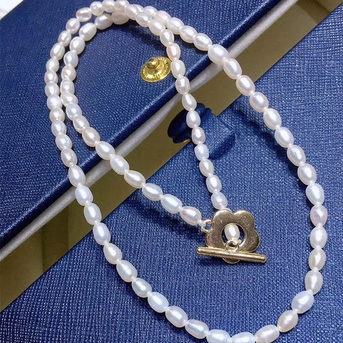 Глянцевый браслет, цепь из жемчуга, ожерелье, аксессуар, 18 карат