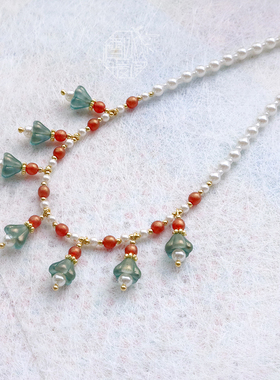 雪冰暖阁 |山茶白羽 古风短款项链璎珞锁骨链汉服旗袍新中式配饰