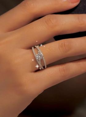 D色莫桑石钻戒三生三世轻奢时尚