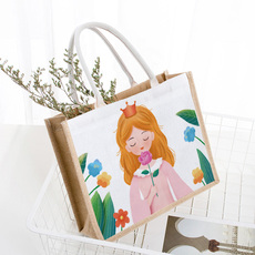 Burlap мешок 三八女神节麻布袋妇女节帆布礼品袋礼物包装袋母亲节手袋来图定制