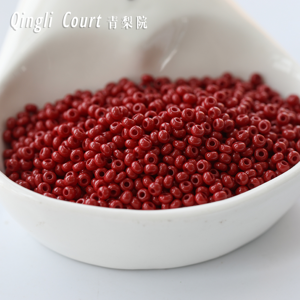 捷克宝仕奥沙2/3mm酒红实色米珠手工diy串珠散珠手链项链饰品配件 - 图3