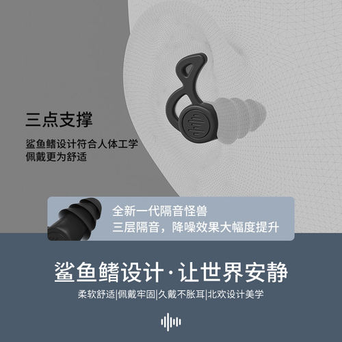 耳塞无痛防噪音睡眠隔音消音睡觉专用防吵降噪静音打呼噜游泳 - 图1