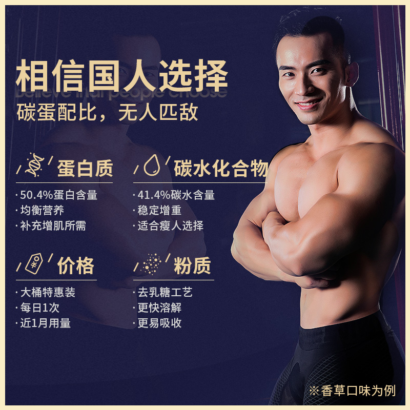康比特官方旗舰店康比特增肌粉乳清蛋白质粉棒健身增肌男女瘦人增重增肥营养健肌粉0