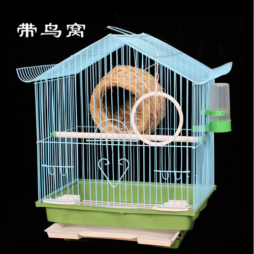 虎皮鹦鹉鸟笼牡丹玄凤大号别墅笼子文鸟珍珠小号铁艺金属小鸟包邮 - 图2