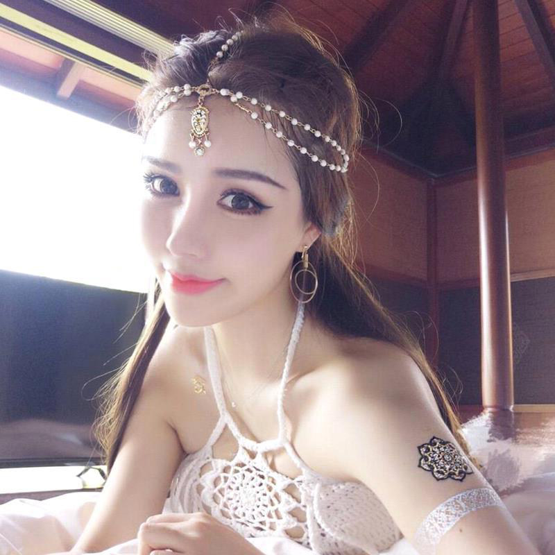 海边度假发饰波西米亚头饰夸张印度女神额链宝石吊坠沙滩配饰品女,淘宝优惠券,粉丝福利购,淘宝优惠卷