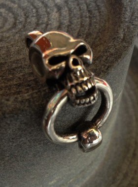 泰国骷髅头朋克风项坠全新手工银